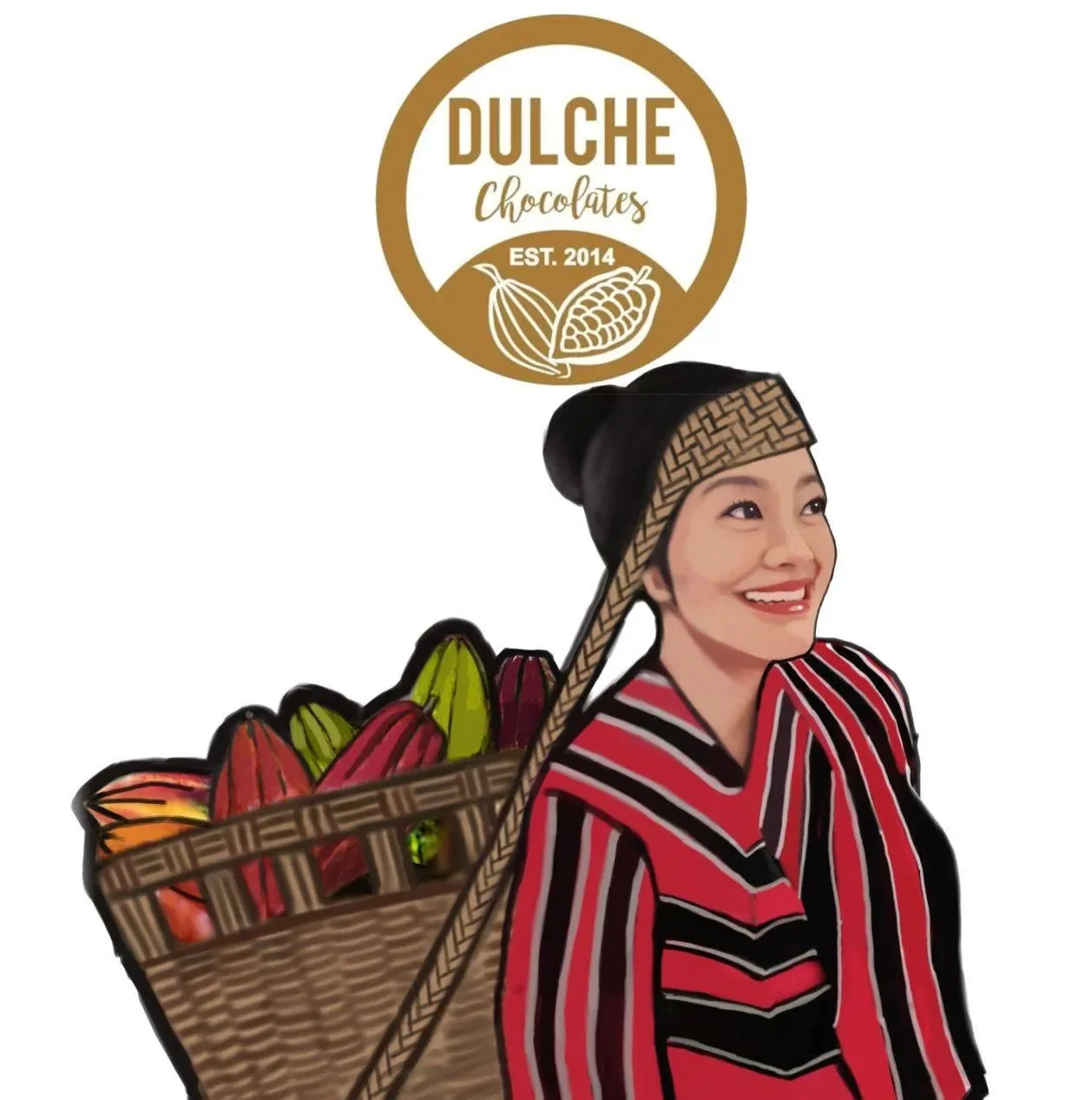The Dulche Chocolates logo and the Cordillera woman illustration from our wrappers
