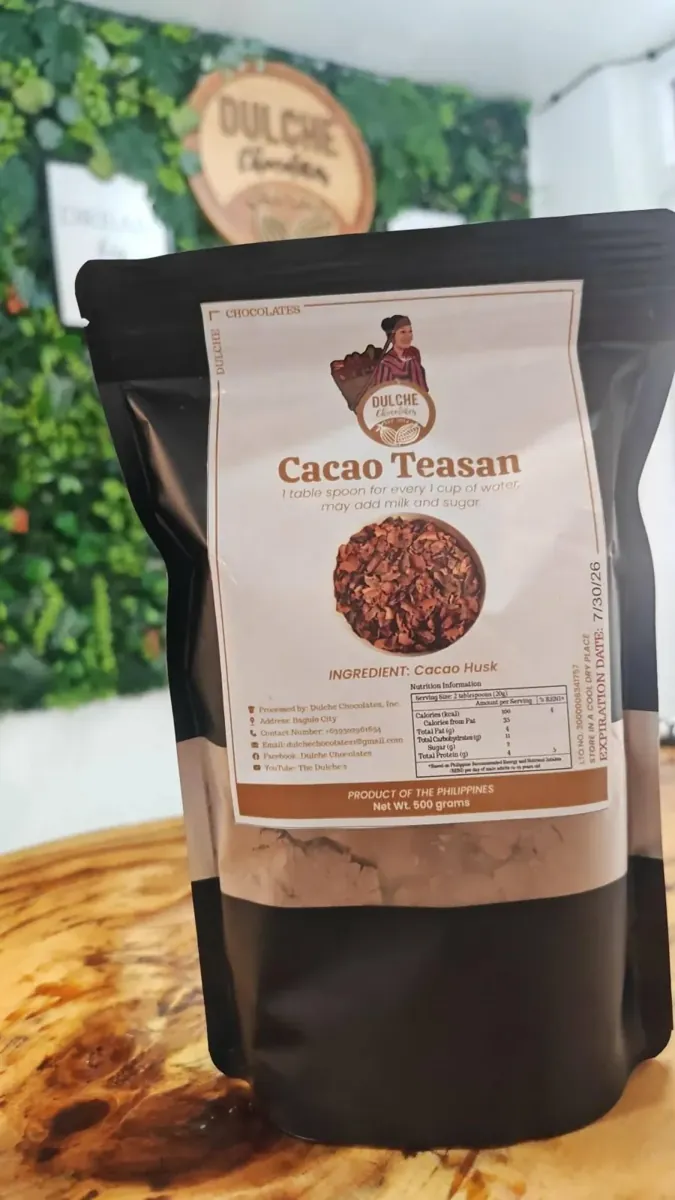 Cacao Teasan made from cacao husks